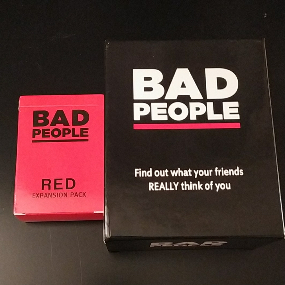 Bad People Card Game + Red Expansion Pack